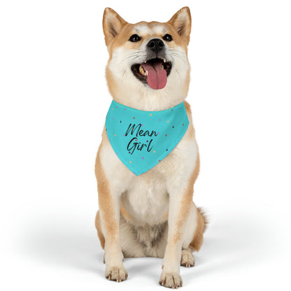 Mean Girl Pet Collar Bandana (teal)