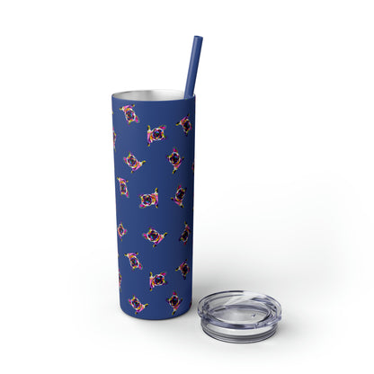 Frenchie Friends Skinny Tumbler with Straw, 20 oz (multiple colors)