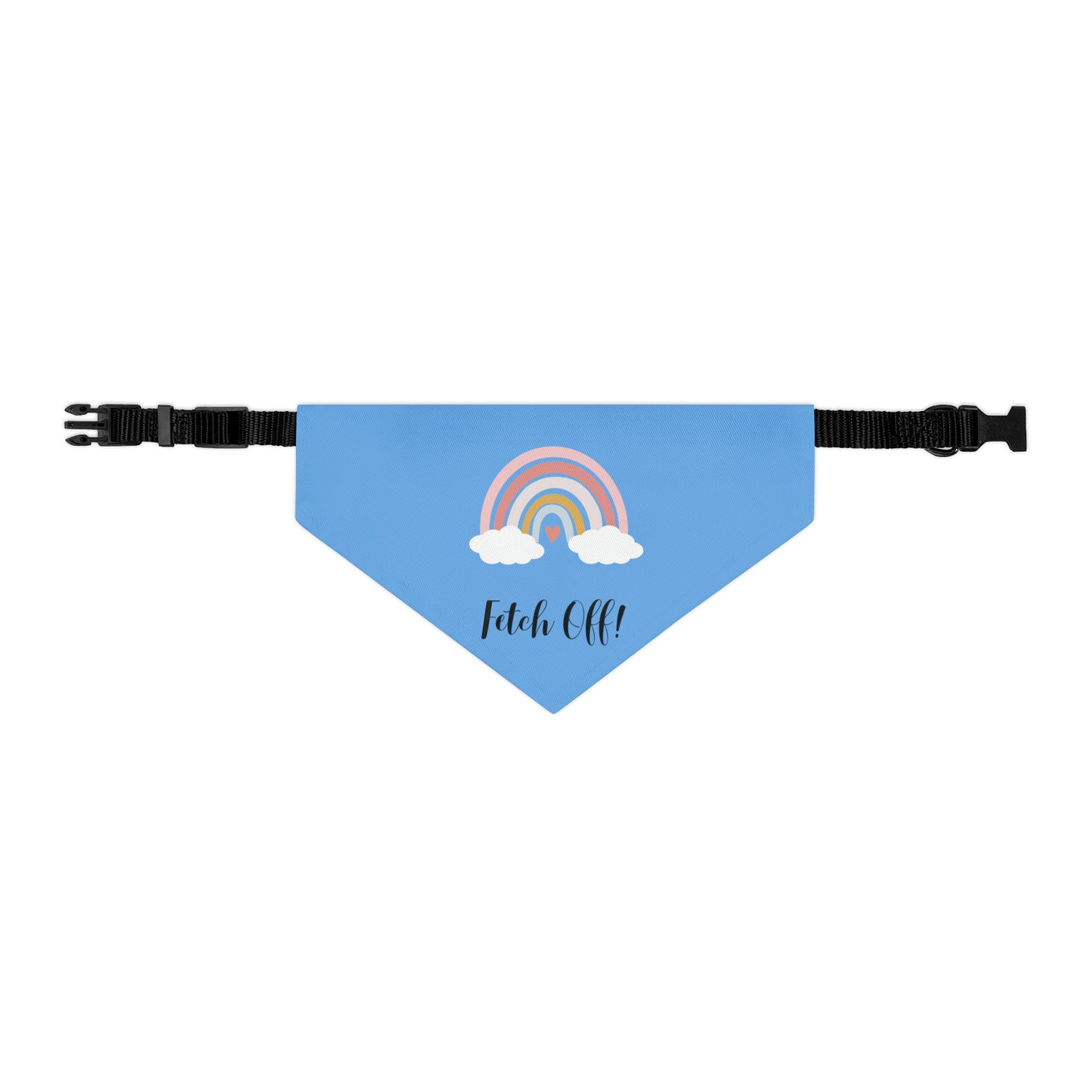 Rainbow Fetch Off Collar Bandana (light blue)