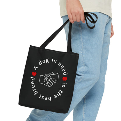 Paws with Purpose Tote Bag (black)