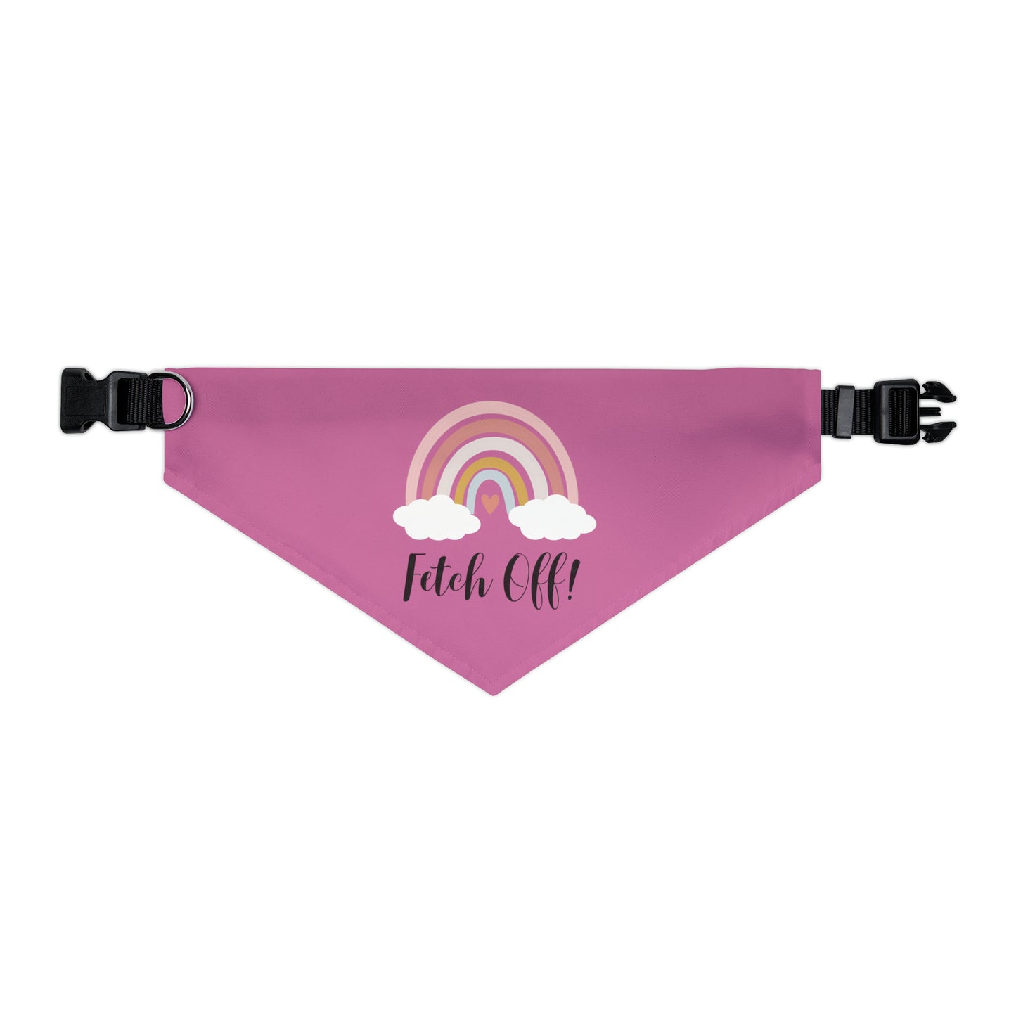 Rainbow Fetch Off Collar Bandana (light pink)