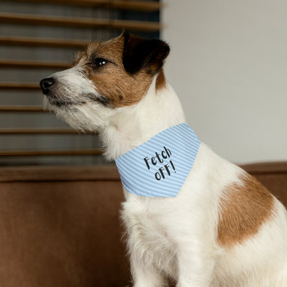 Fetch Off Pet Bandana Collar (blue stripped)