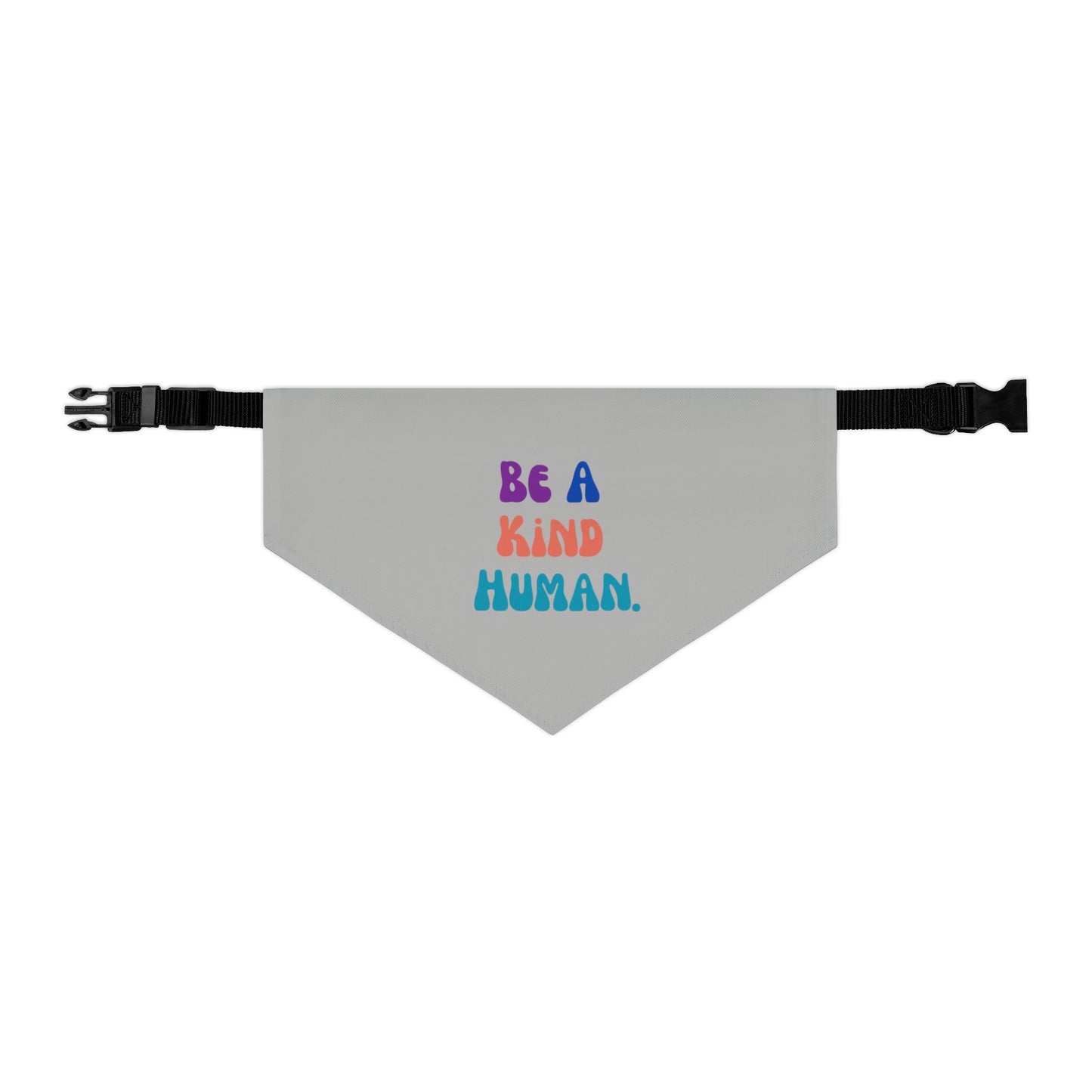 Kind Human Pet Collar Bandana (light grey)