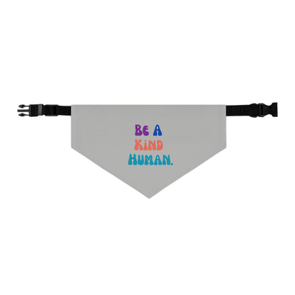 Kind Human Pet Collar Bandana (light grey)