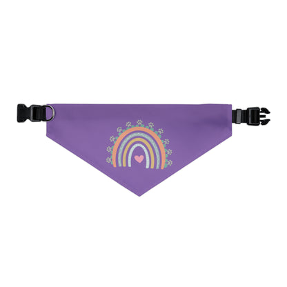 Pawsome Rainbow Pet Collar Bandana (light purple)