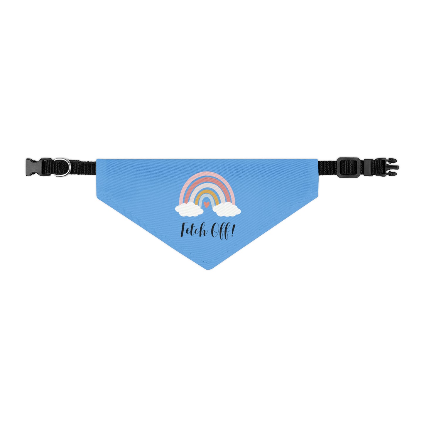 Rainbow Fetch Off Collar Bandana (light blue)