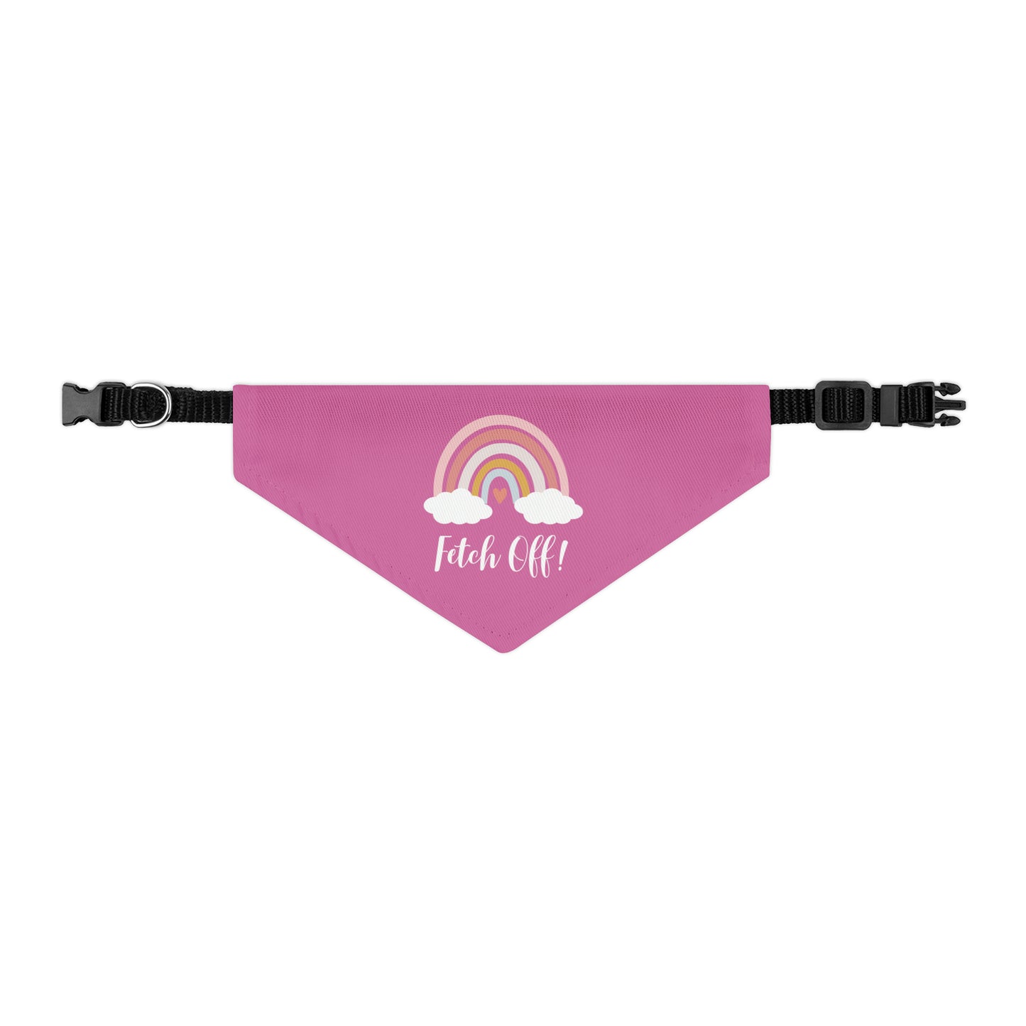 Rainbow Fetch Off Collar Bandana (pink)