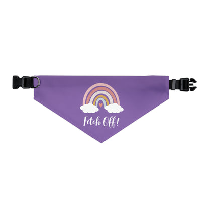 Rainbow Fetch Off Collar Bandana (purple)