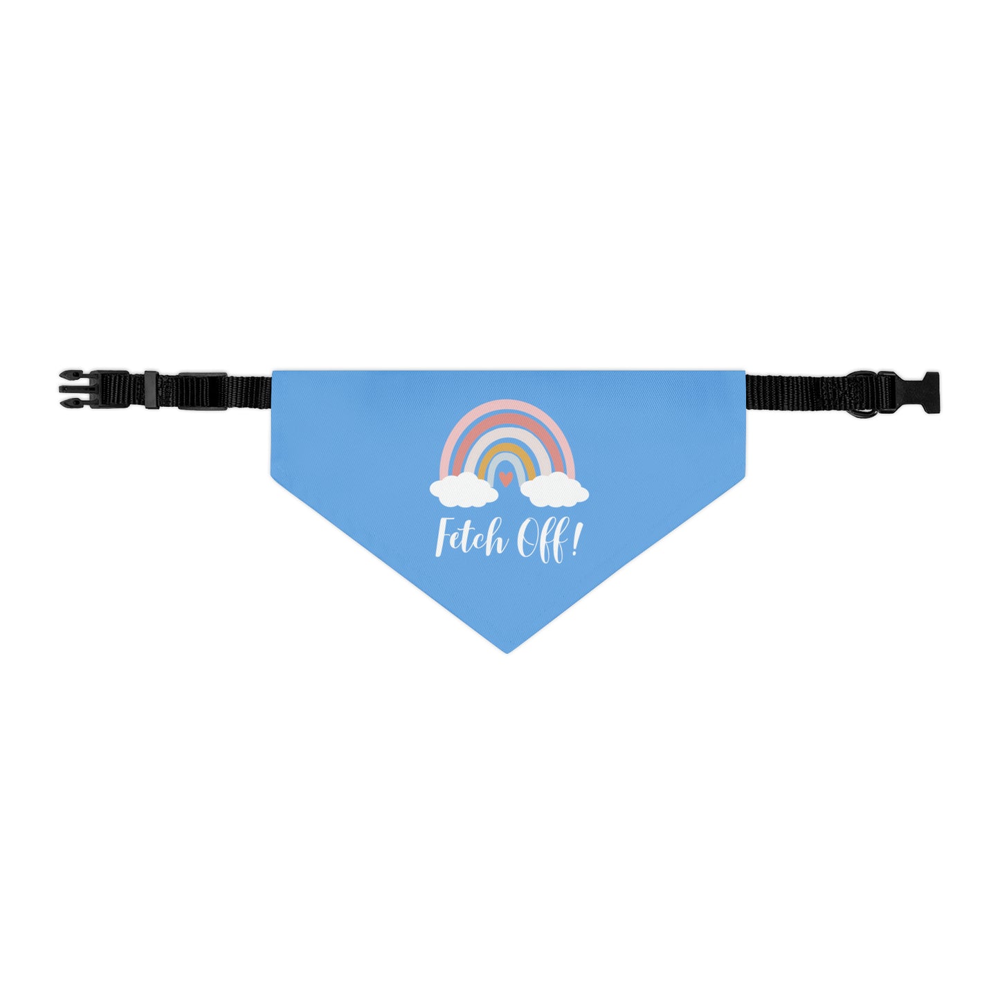 Rainbow Fetch Off Collar Bandana (blue)