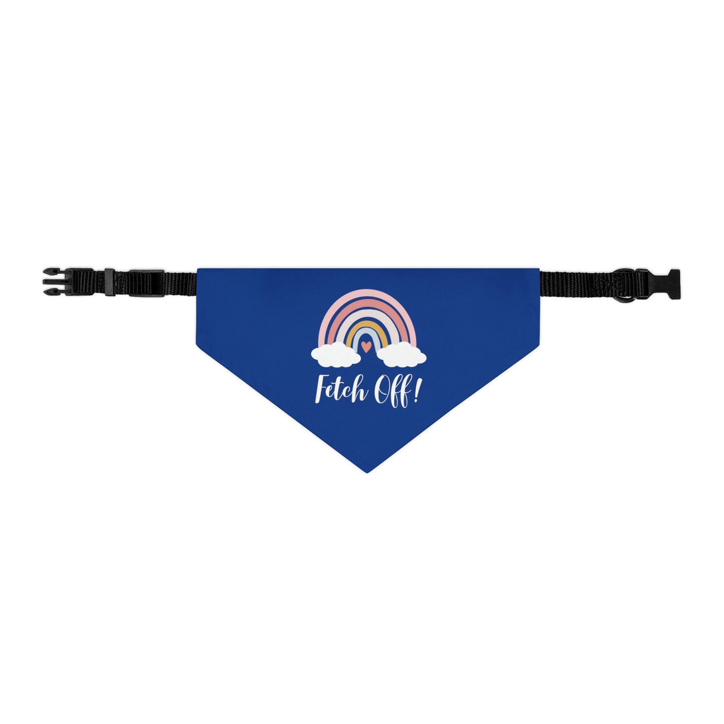 Rainbow Fetch Off Collar Bandana (navy)