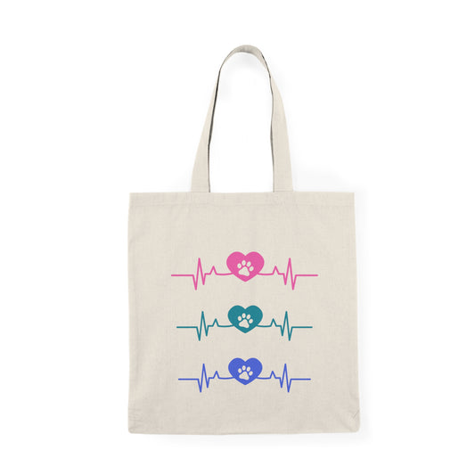 Paws and Hearts Natural Tote Bag