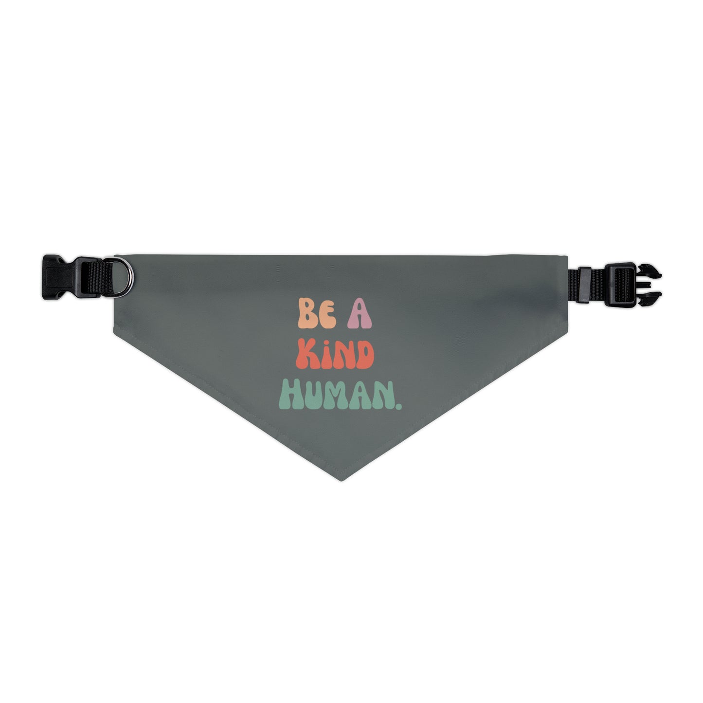 Kind Human Pet Collar Bandana (dark grey)