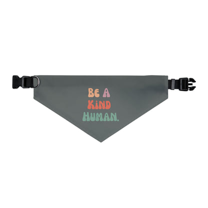 Kind Human Pet Collar Bandana (dark grey)