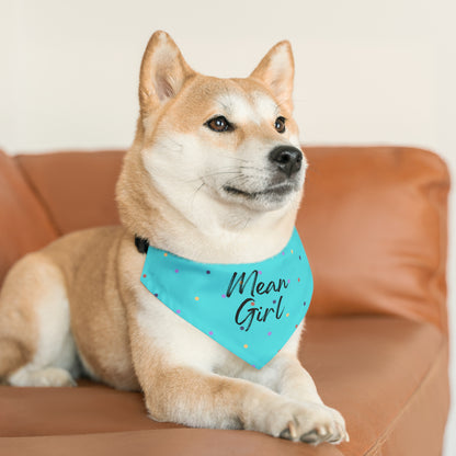 Mean Girl Pet Collar Bandana (teal)