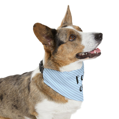 Fetch Off Pet Bandana Collar (blue stripped)