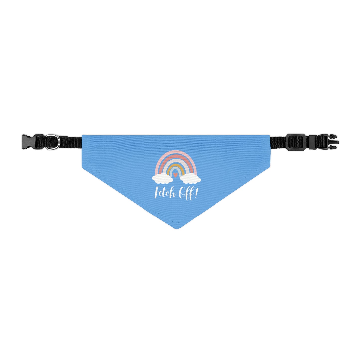 Rainbow Fetch Off Collar Bandana (blue)