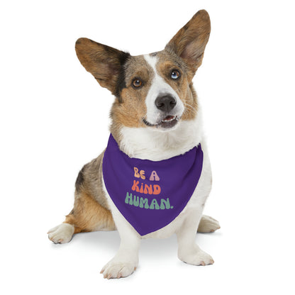 Kind Human Pet Collar Bandana (dark purple)