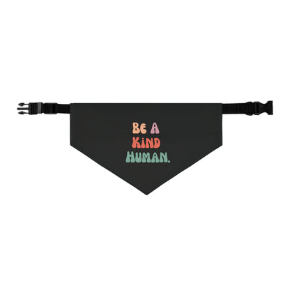 Kind Human Pet Collar Bandana (black)