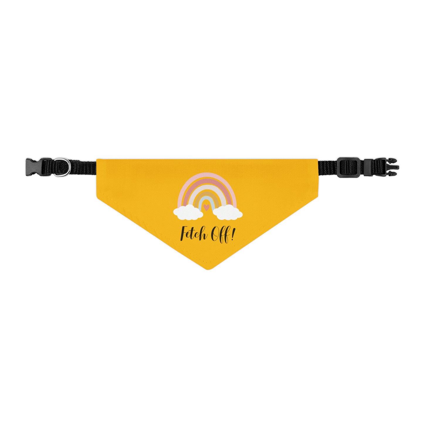 Rainbow Fetch Off Collar Bandana (yellow)