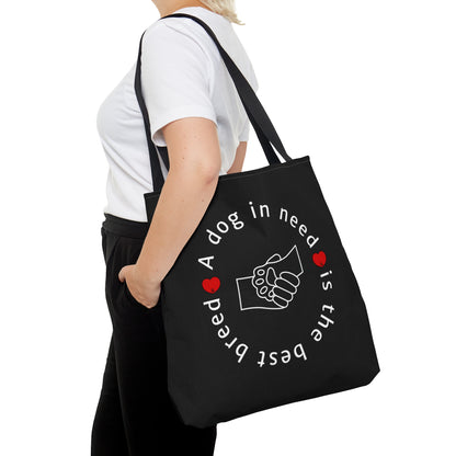 Paws with Purpose Tote Bag (black)