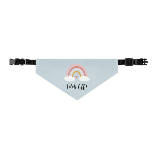 Rainbow Fetch Off Collar Bandana (grey)