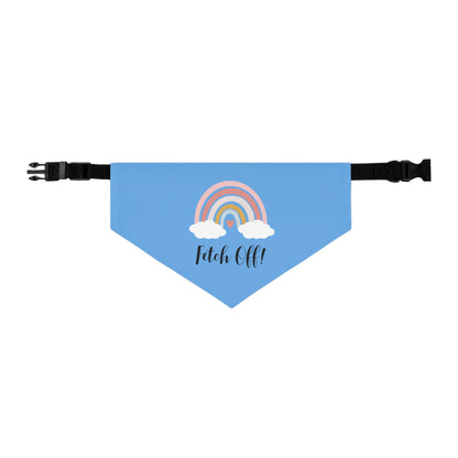 Rainbow Fetch Off Collar Bandana (light blue)