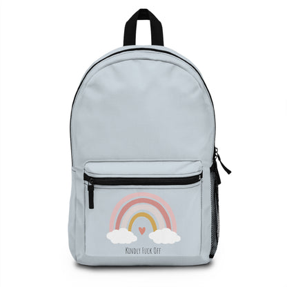 Rainbow Backpack - Kindly Fuck Off (grey)