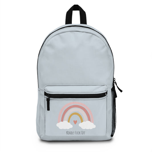 Rainbow Backpack - Kindly Fuck Off (grey)