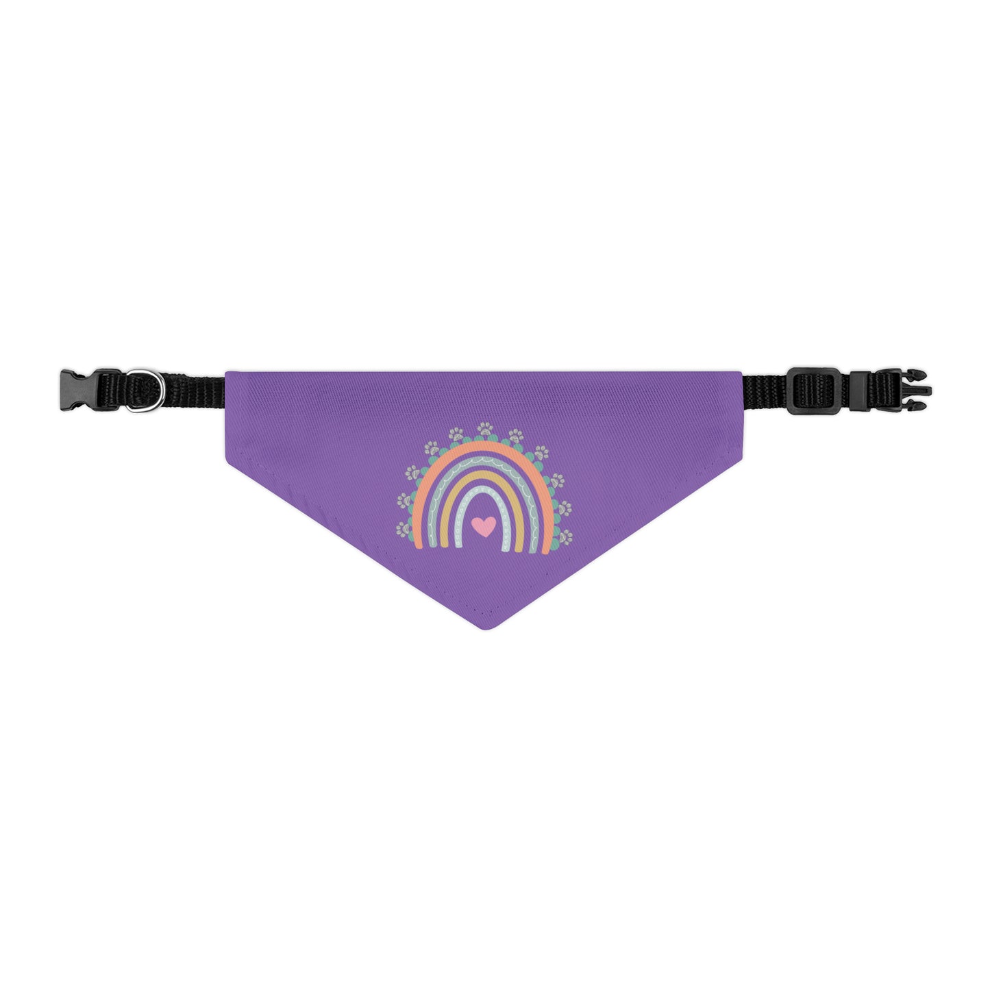 Pawsome Rainbow Pet Collar Bandana (light purple)