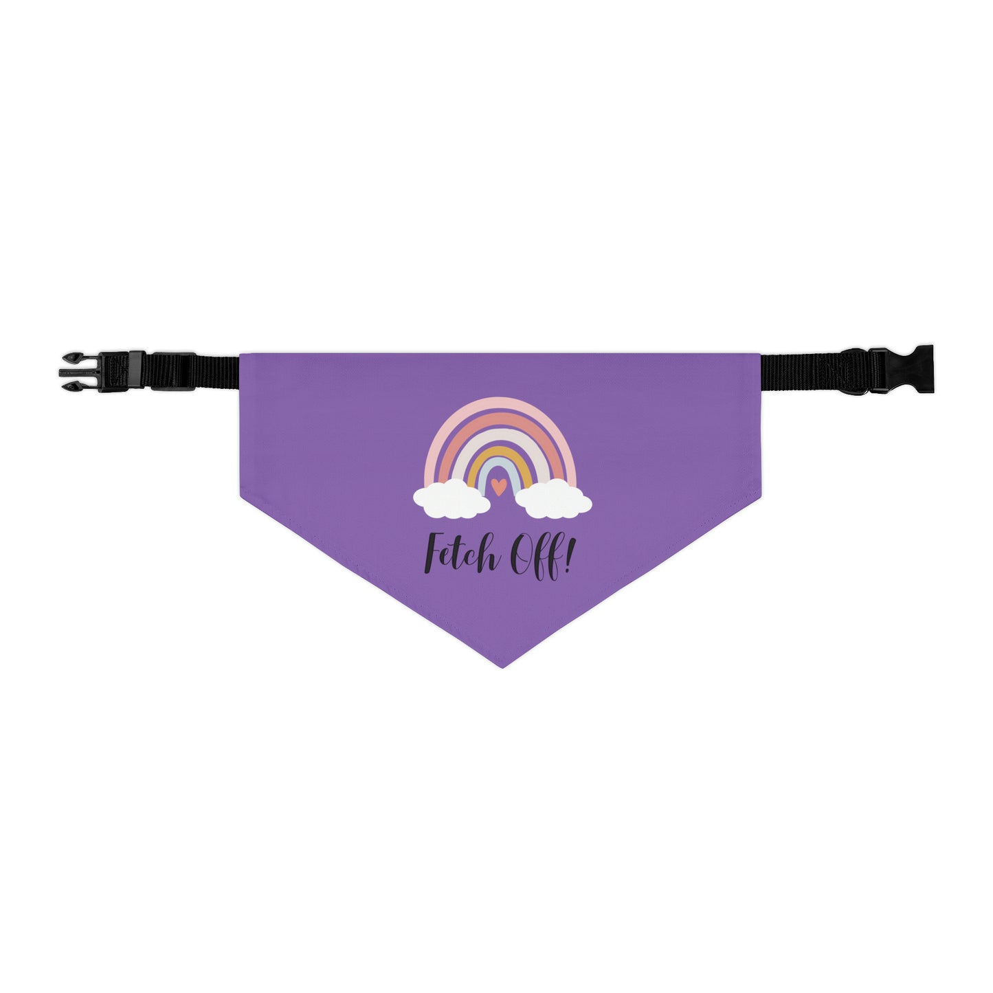 Rainbow Fetch Off Collar Bandana (purple)