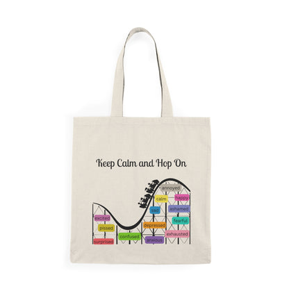 Keep Calm and Hop On Natural Tote Bag