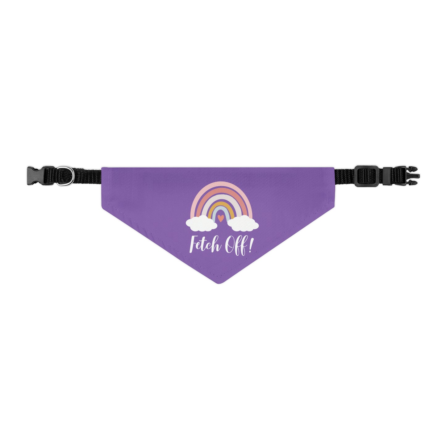 Rainbow Fetch Off Collar Bandana (purple)