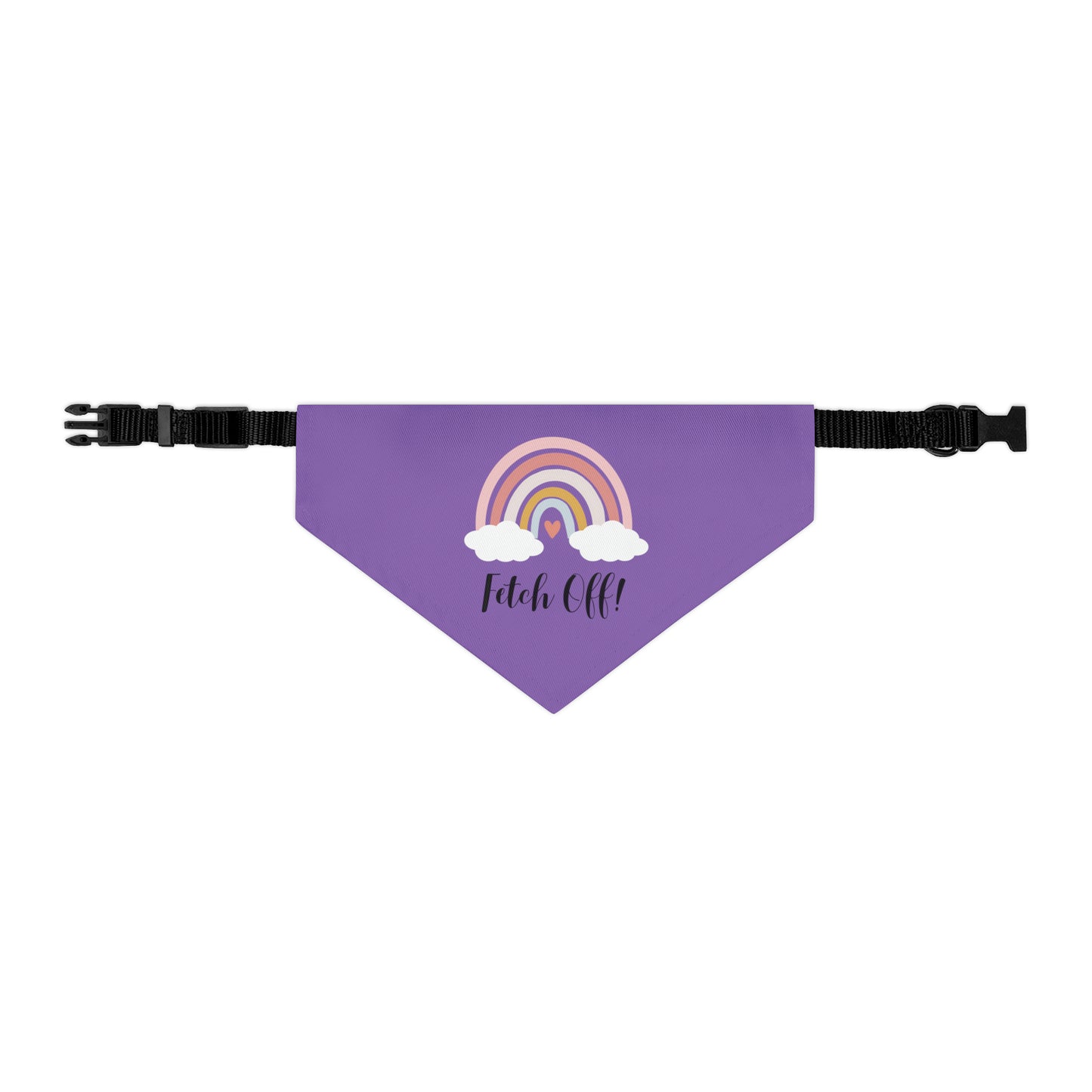 Rainbow Fetch Off Collar Bandana (purple)