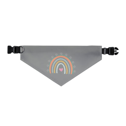 Pawsome Rainbow Pet Collar Bandana (grey)