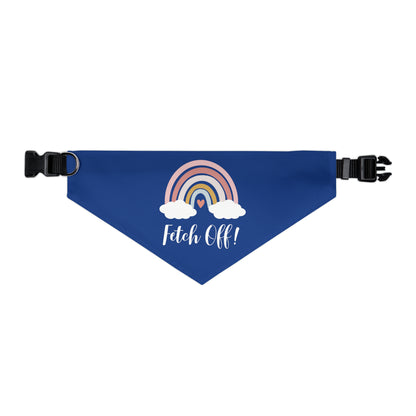 Rainbow Fetch Off Collar Bandana (navy)