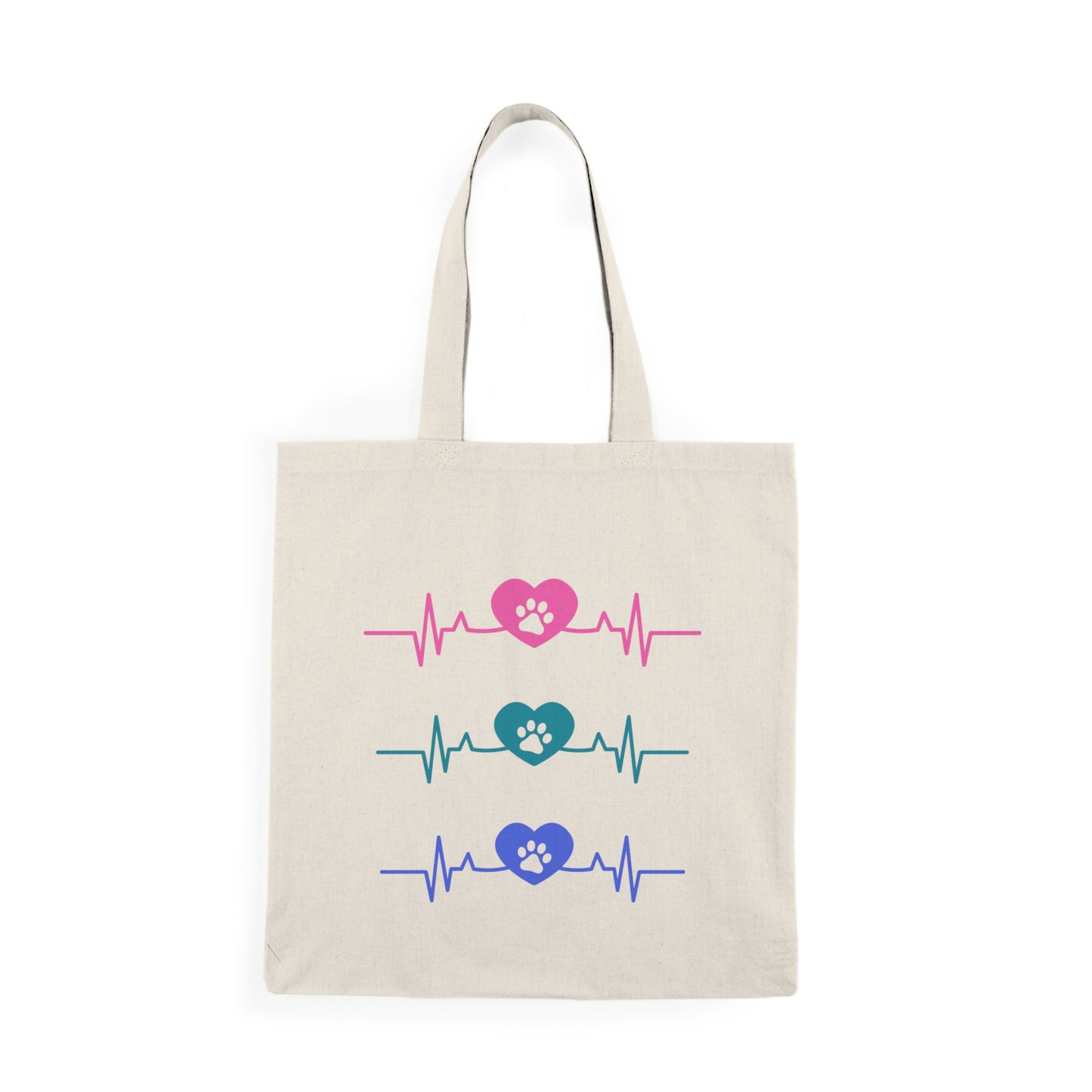 Paws and Hearts Natural Tote Bag