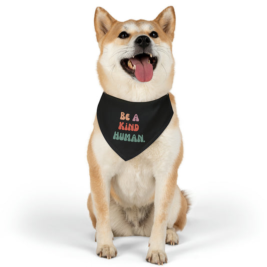 Kind Human Pet Collar Bandana (black)