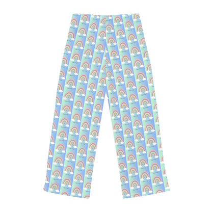 Rainbow Jersey Knit Pajama Pants - Kindly F**K Off (blue)