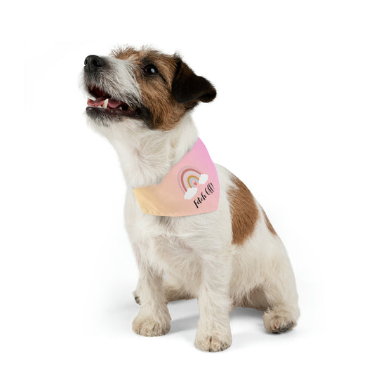 Rainbow Fetch Off Collar Bandana (pink/yellow)