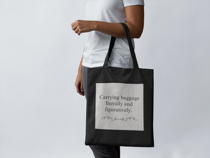 Emotional Baggage Tote (black/tan)