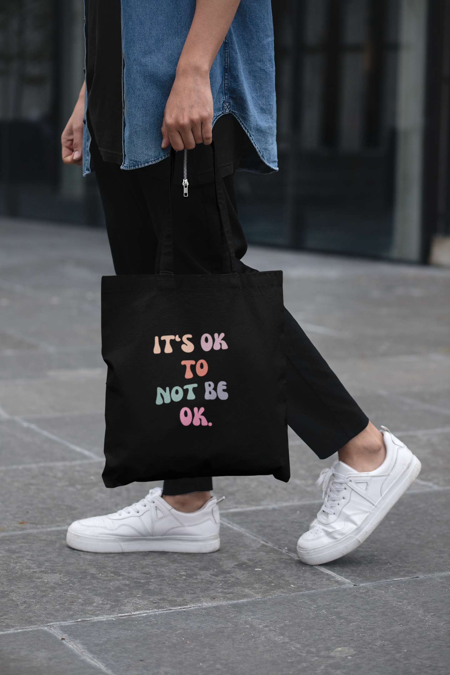 Heartfelt Acceptance Black Tote Bag