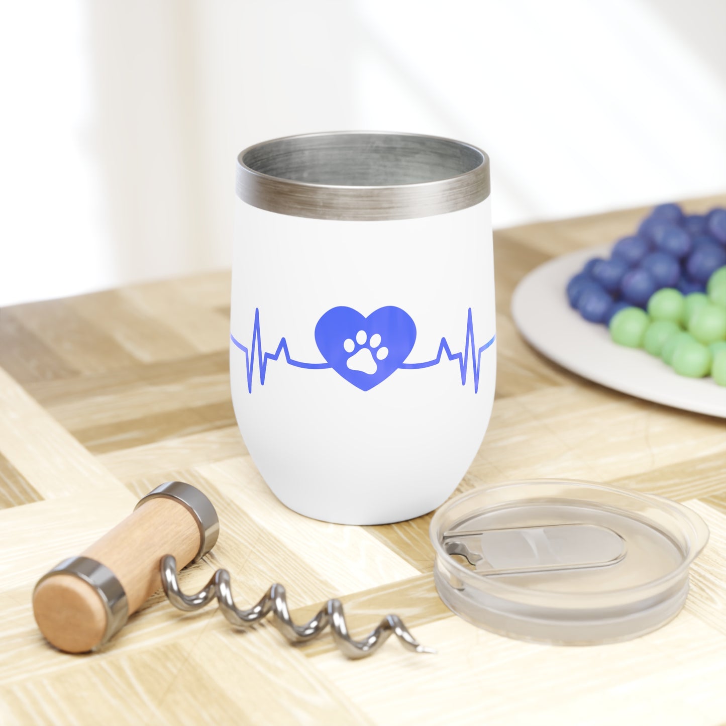 Paws and Hearts: Tumbler 12 oz (multiple colors)