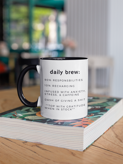 Daily Brew Ceramic Mug (11oz & 15oz)