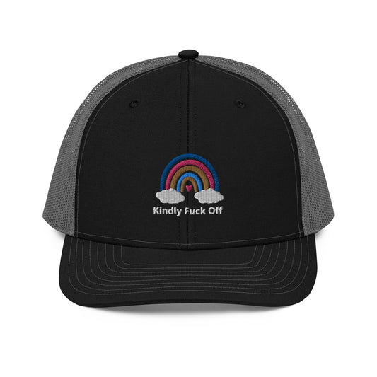 Rainbow Trucker Cap- Kindly Fuck Off