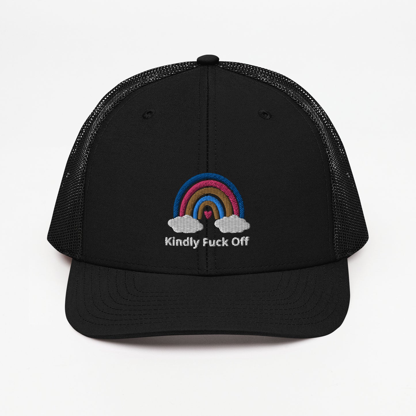 Rainbow Trucker Cap- Kindly Fuck Off