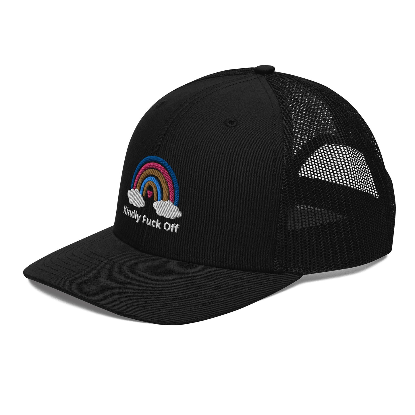 Rainbow Trucker Cap- Kindly Fuck Off