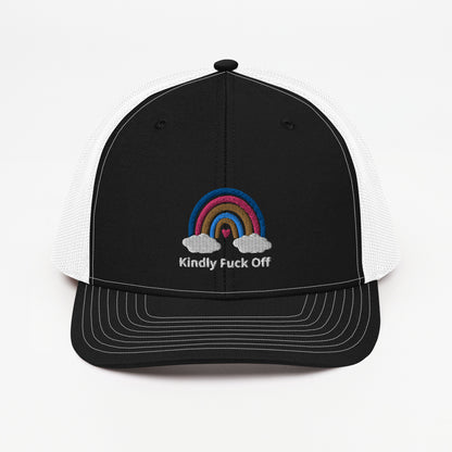 Rainbow Trucker Cap- Kindly Fuck Off