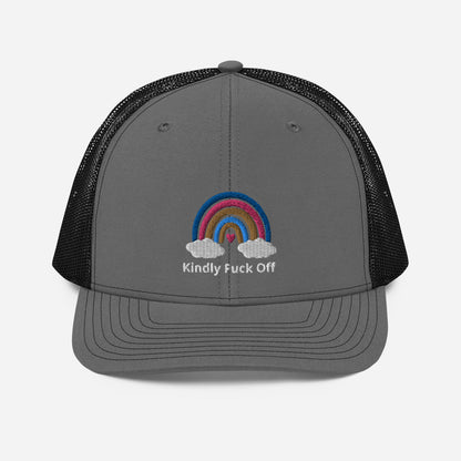 Rainbow Trucker Cap- Kindly Fuck Off