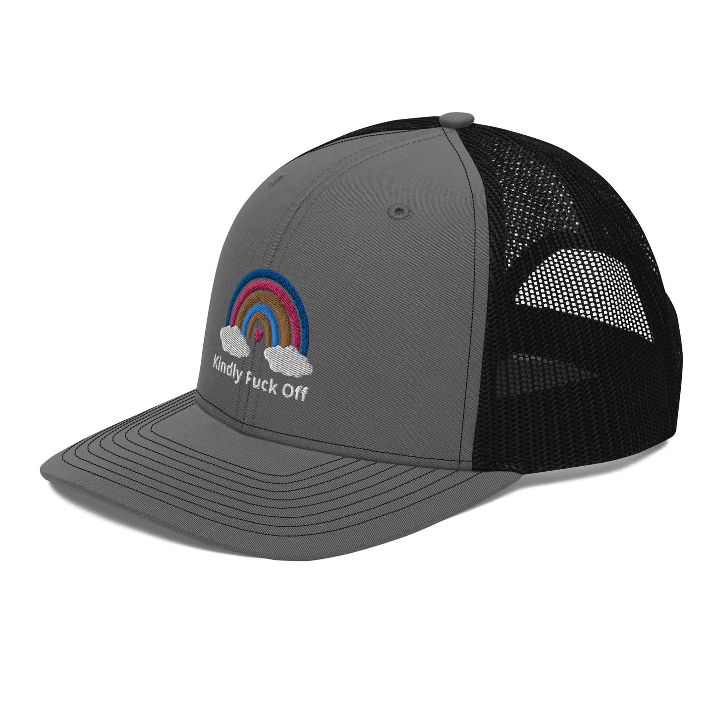 Rainbow Trucker Cap- Kindly Fuck Off