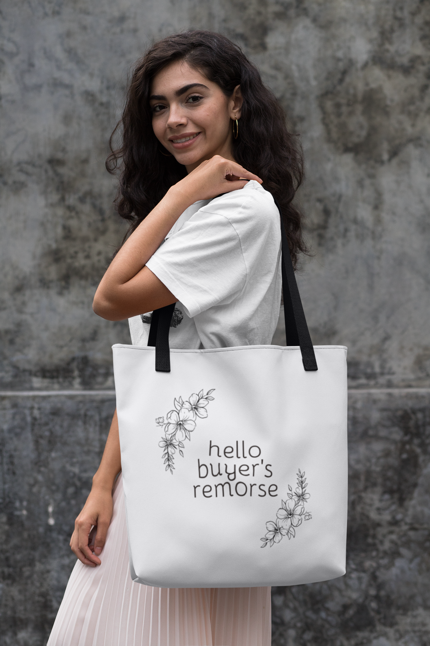 Buyer's Remorse Tote Bag (white)